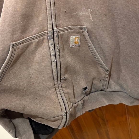 Carhartt Zip-Up Hoodie 2X - Picture 4 of 10